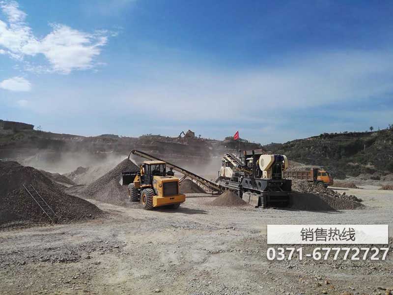 二手移動(dòng)破碎篩沙一體機(jī)